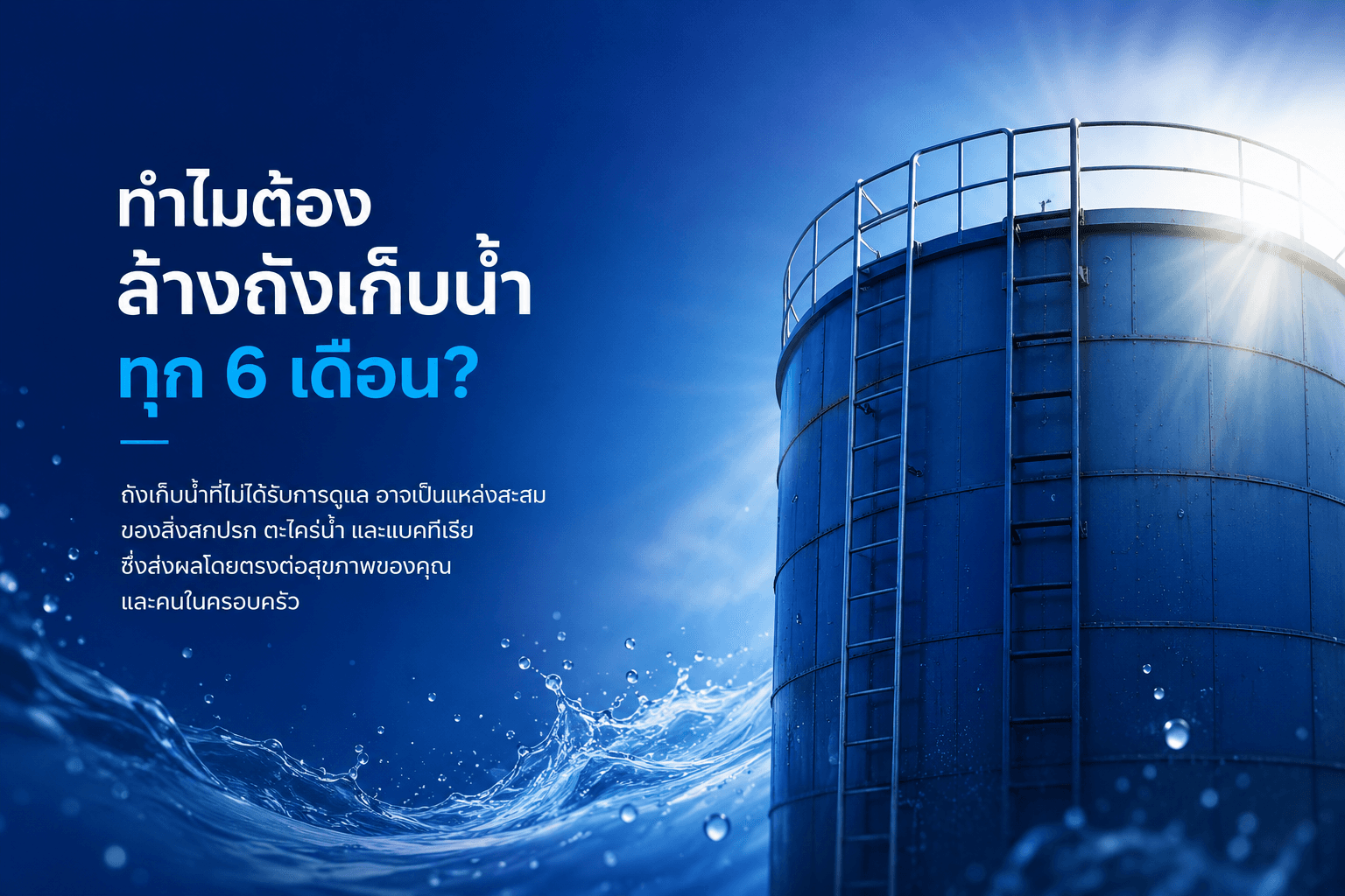 ทำไมต้องล้างถังเก็บน้ำทุก 6 เดือน?